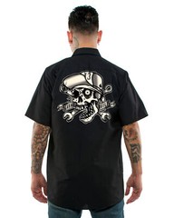 Authentic LUCKY 13 Skull Bro Work Shirt S-4XL NEW