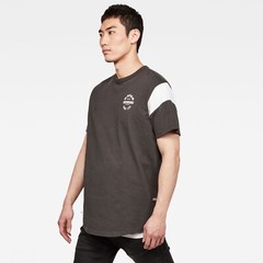 NWT Mens G-Star Raw Sport Panel Originals Logo GR T-Shirt Contrast Dark Gray Tee