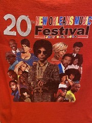 2014 New Orleans Music Festival 20th Anniversary Prince Nas Red Small Shirt