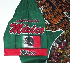 Mexico! Adult Size Large Shirt All Over Graphic Knit Colorful Rare Football NEW!