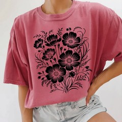 Vintage Pressed Flowers Comfort Tee