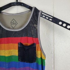 Well Worn Tank Top Mens Extra Small Gray Round Neck Sleeveless Pocket Stretch