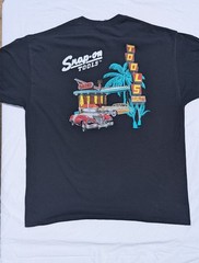 Snap On Tools Vintage Black T-Shirt Size XL 50s Classic Car & Diner Design