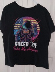 Creed 24 Astronaut Graphic T-Shirt Black 2XL Take Me Higher Gildan Concert