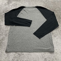 BCG Shirt Mens XL Gray Raglan Colorblock Baseball Tee Soft Casual Adult Lounge