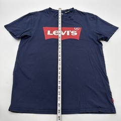 Levis T-shirt Men M Blue Graphic Print Logo 100% Cotton.#47217