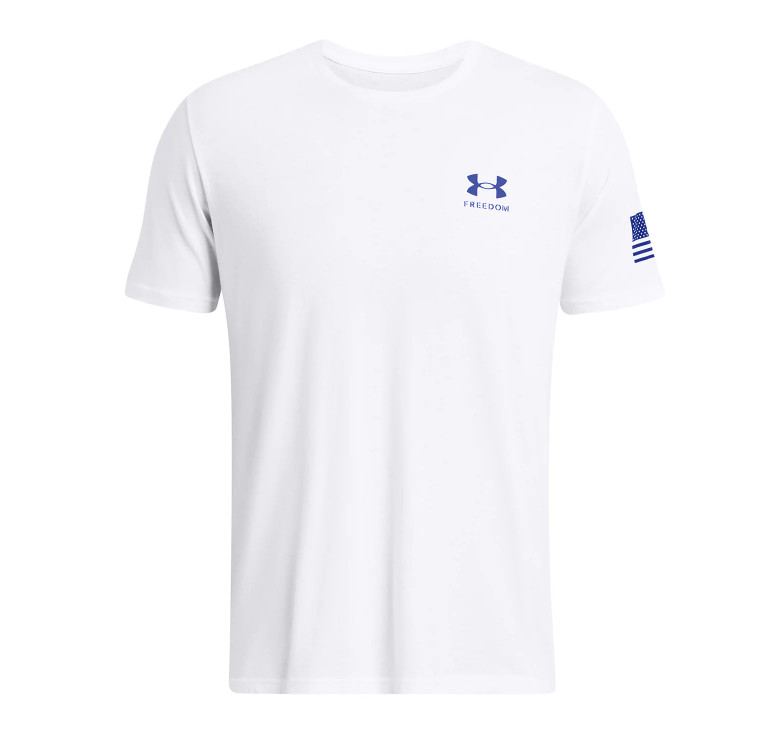 Under Armour Freedom Flag Gradient Men’s T-Shirt 3XL Loose fit White NWT