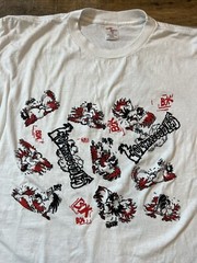 Vintage Fashion Victim Style 90s Skeleton Chicken Sex Positions Shirt XL Rare
