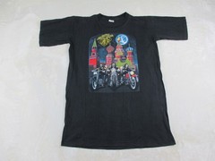 VINTAGE Veeta Gold Shirt Mens 2XL XXL Black Moscow Russia Motorcycle Rider*
