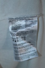 Suitsupply Men’s Medium Cream Color Crew Neck Cotton Silk Blend T-Shirt