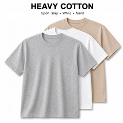 Gildan Heavy Cotton 5000 T-Shirt 3 & 5 Pack Men’s Blank Crew Neck Tee S-5XL