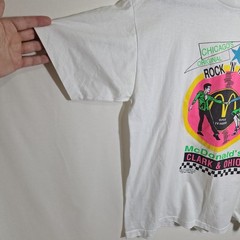Vtg McDonalds Chicago Rock N Roll T Shirt Clark & Ohio Promo White Large…