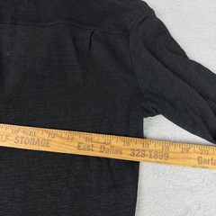 NM Luxury Essentials Linen Top Tee Popover Men XS/S V Neck Cuffed Semi Sheer