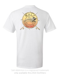 Salt Addiction Fishing t shirt Bones Logo saltwater ocean flats fishing nautical
