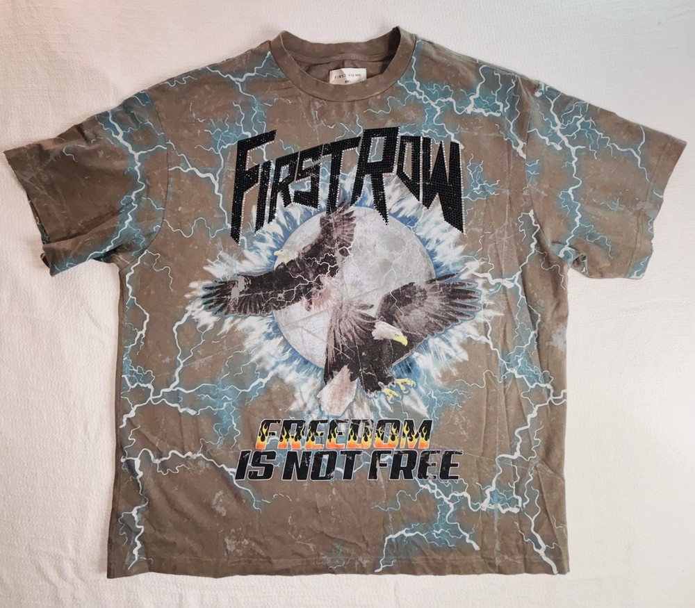 First Row XXL Graphic Tshirt Eagle “Freedom Is Not Free” Graphic Quality