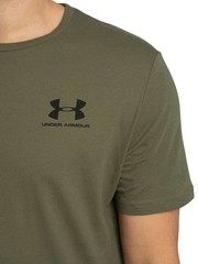 Under Armour Men’s Loose Left Chest Logo T-Shirt, Green