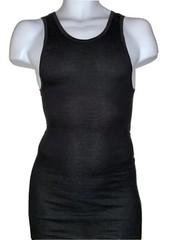 3 Pieces Men’s A-Shirt 100% Cotton Tank Top Ribbed Undershirt Black White Gray