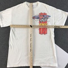 VTG 1998 Bad Boy Racing Shirt Mens Medium White Batesville Arkansas Cars #6255