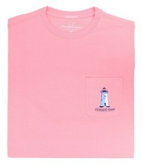 NWT Vineyard Vines Men SS Whale Pocket Crew T-Shirt Tee “TICA LIGHTHOUSE”