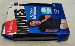 NEW Hanes Moves 3 Pack Men 2XL X-Temp Performance Crew Neck Tees Breathable Mesh