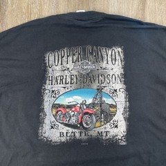 Harley Davidson T Shirt Work Sucks It’s Time To Ride Y2K Men’s 2XL Hanes Beefy T