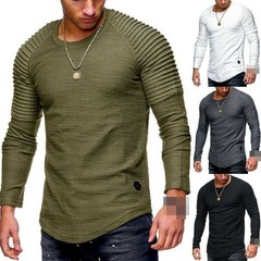 Men’s T-shirt O Neck Slim Fit Casual Muscle Tee Tops Blouse Long Sleeve M-3XL .