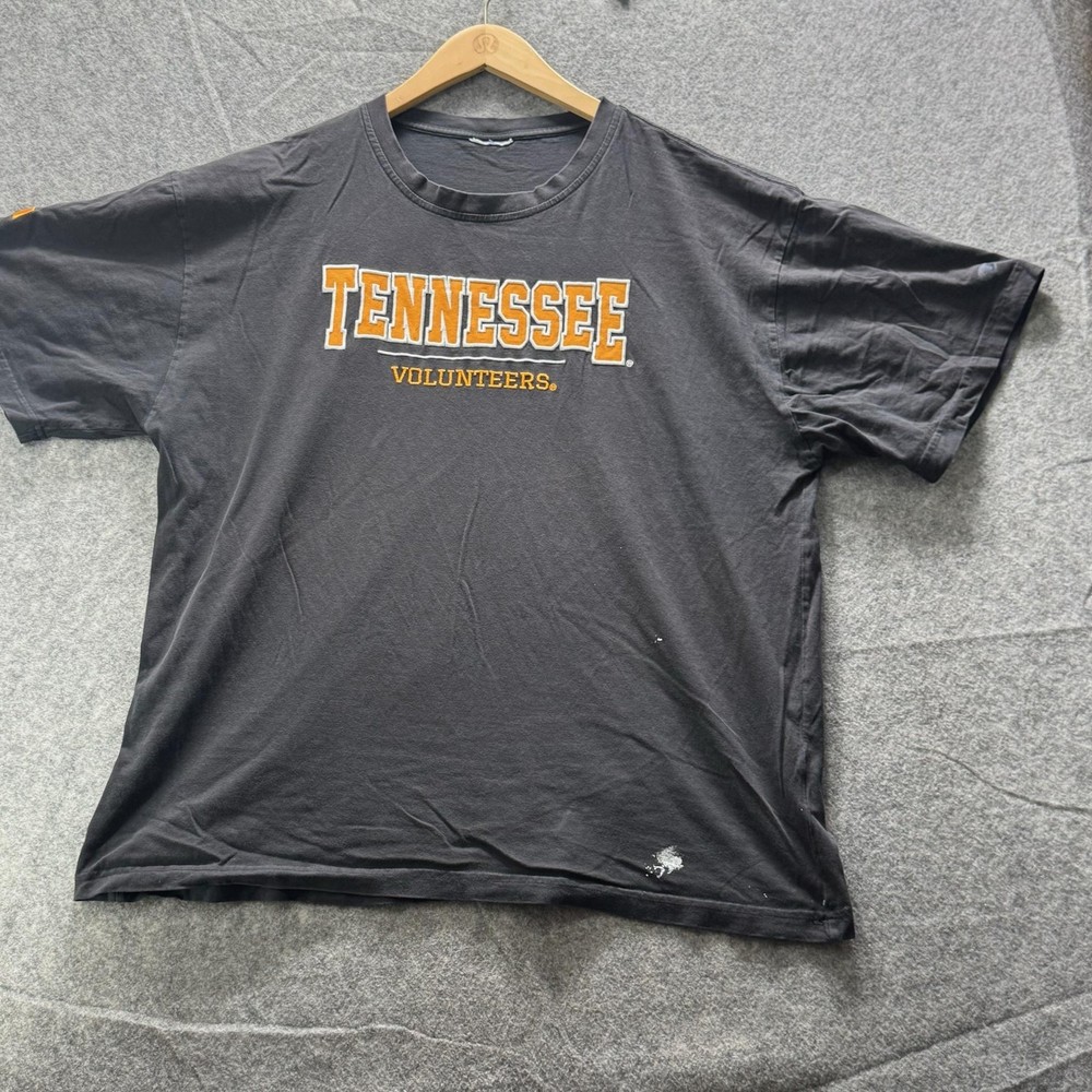 Tennessee Volunteers Shirt Mens L Black Graphic Tee Crewneck Cotton Tagless Logo
