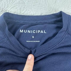 Municipal Mens Daybreak Pocket Tee in Ice Small lightweight & breathable