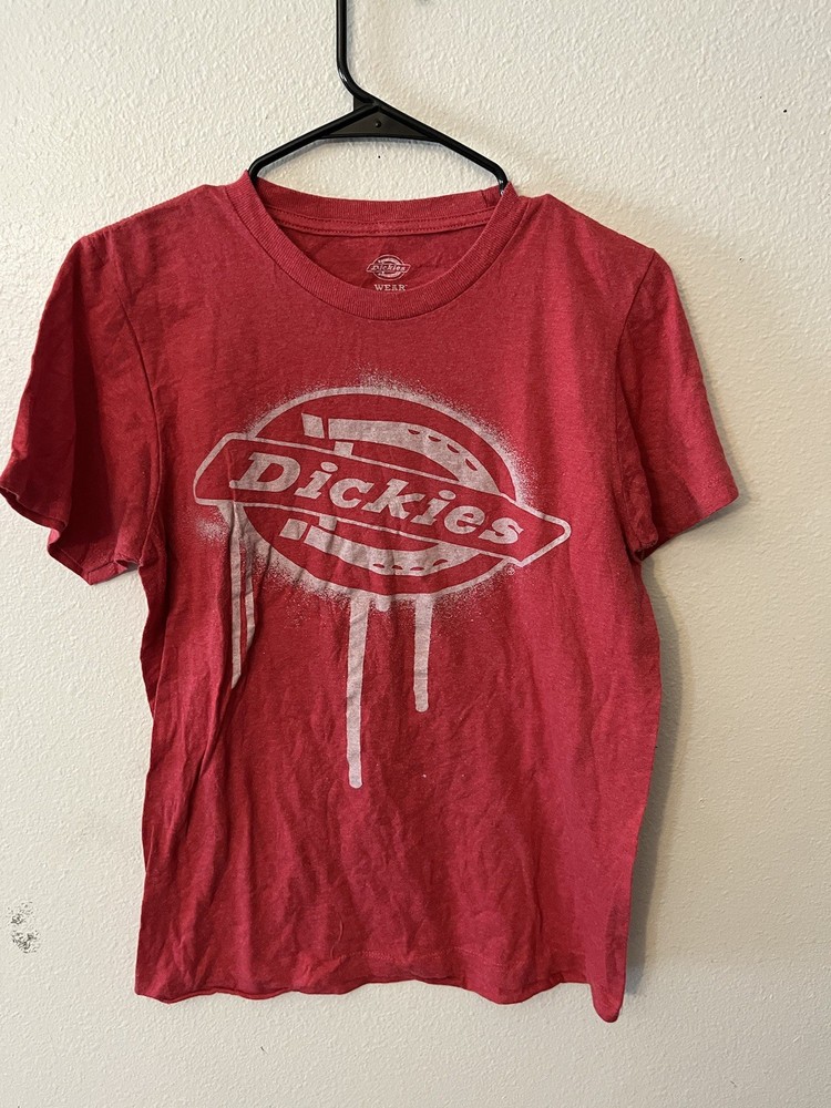 Dickies’ Wear Cotton Solid Men’s T-Shirt Short Sleeve, Reg Fit, Small Red