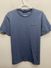 Kenneth Cole Men’s Clear Sky Blue Medium T-Shirt Short Sleeve Small Logo