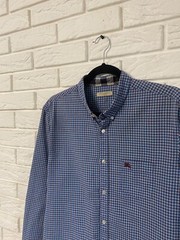 Burberry Brit Blue Dress Button Down Shirt Mens Size: L Casual Formal Work