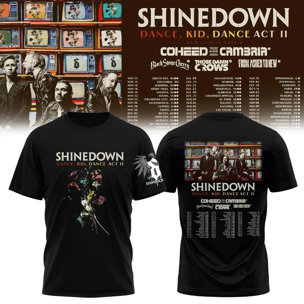 Shinedown Dance Kid Dance Act II Tour 2026 T-Shirt