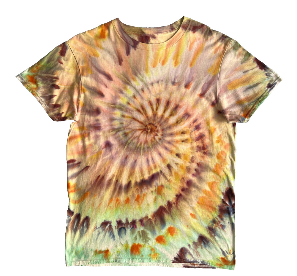 NEW Spiral Ice Tie Dye T-Shirt, Unisex L SS, Pastels