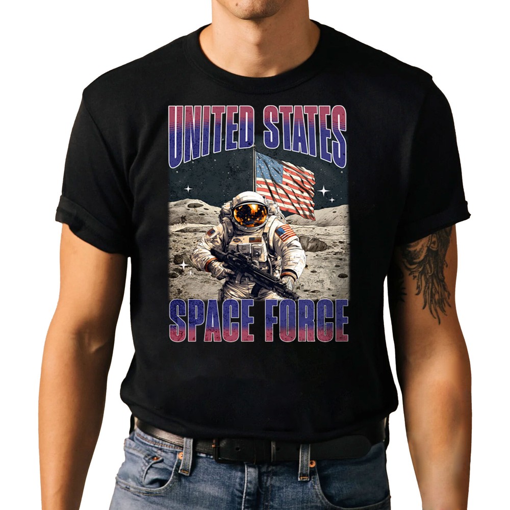 United States Space Force T-Shirt – Space Military Astronaut Graphic Tee