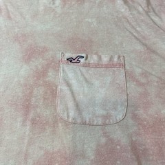 Hollister Must Have Collection Mens L Long Sleeve Crew Neck T Shirt Pink Tie Dye