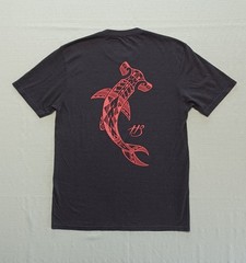 Hooked Soul Fishing Brand T-Shirt Dark Gray Hammerhead Shark Graphic Size Small