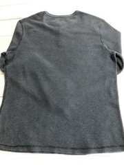 George Shirt Mens Large Blue Thermal Waffle Knit Henley Long Sleeve Casual