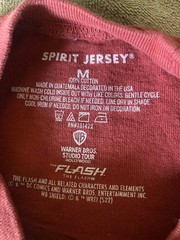 THE FLASH Spirit Jersey Long Sleeve Shirt Warner Brothers Superhero Adult M EUC