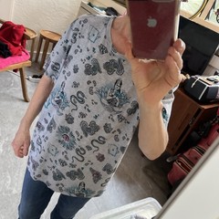Etro gray mermaid lucky charms cotton T uni