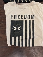 Under Armour Freedom TShirt Lot Of 6 Mens Sz M Desert Sand Black America USA
