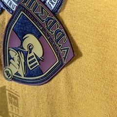 Mecca USA Shirt Mens XL Yellow Graphic Patch Raglan Streetwear 100% Cotton