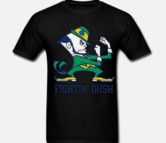 Notre Dame Fighting Irish Logo Men’s Short T-Shirt Men Tee Black