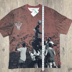 Air Jordan T Shirt Size XL Mens Red Black Graphic Crew 85 Short Sleeve