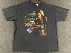 Paul McCartney 2009 Tour Shirt XL Black Distressed Citi Field Shea Beatles