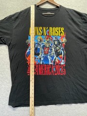 Guns N’ Roses 2023 North America Tour T Shirt Mens 2XL Black Graphic Crew Neck