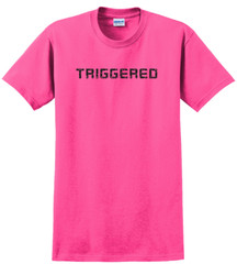 Triggered T-Shirt Short Sleeve Graphic Tee Unisex Apparel Text logo design