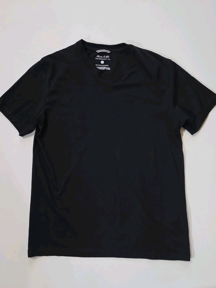 Porter & Ash Performance Tee Mens Small Black Minimalist Activewear T-Shirt