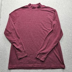 Saddlebred Men’s Large Maroon Half Turtle Neck Long Sleeve