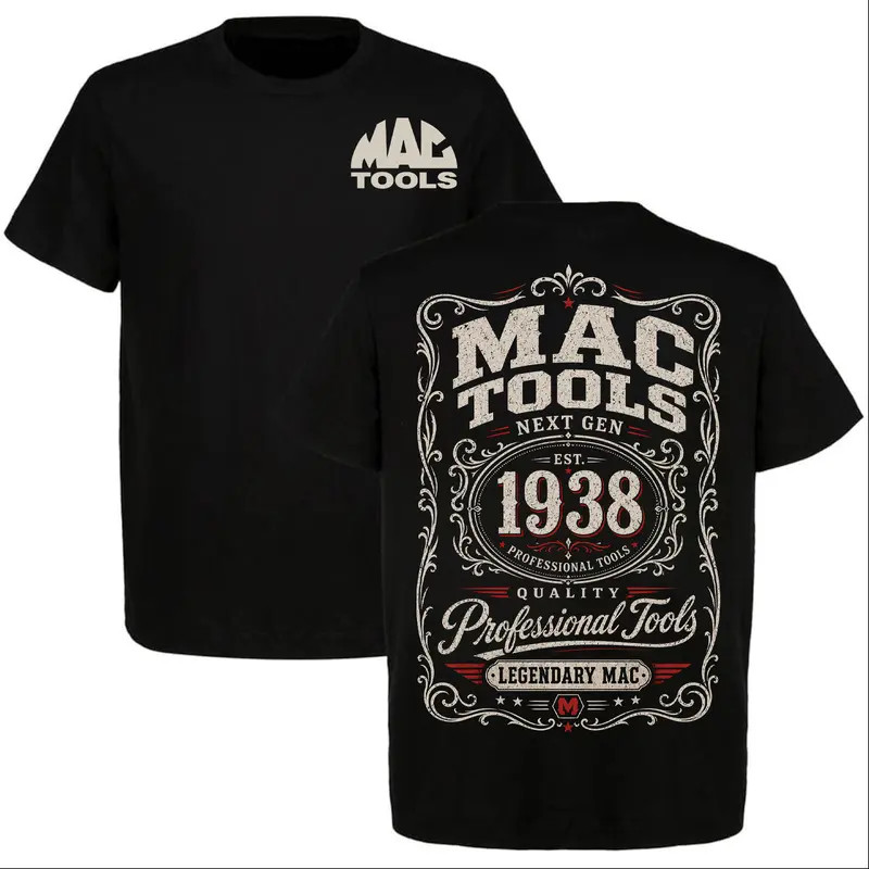 MAC Tools Mechanic Graphic T-Shirt Professional Garage Cotton Tee for Men