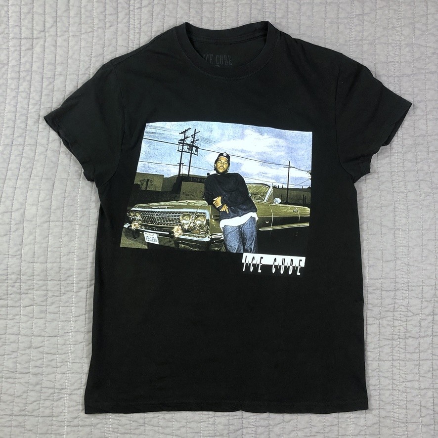 Ice Cube Shirt Mens Small Rap Hip Hop Car Graphic Tee T-Shirt Classic Music Band